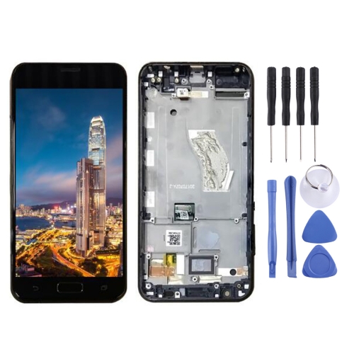 For Asus ZenFone V Replacement Black Lcd Display Screen Folder with Touch Glass Digitizer with Frame